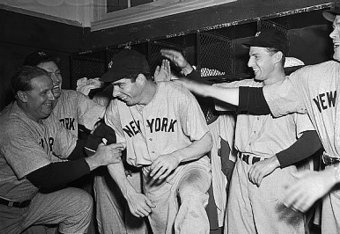 Teammates Congratulate Joe, 1941 